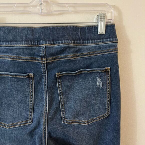 SPANX DISTRESSED SKINNY JEANS Size large raw hem - Picture 14 of 16